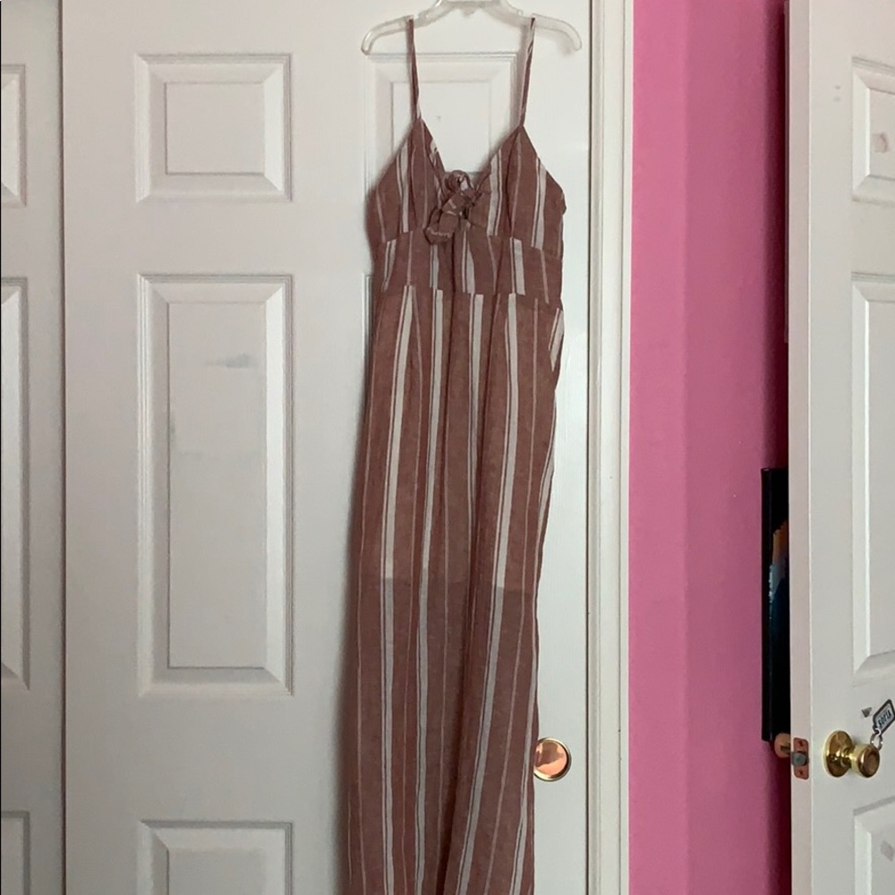 striped maxi dress